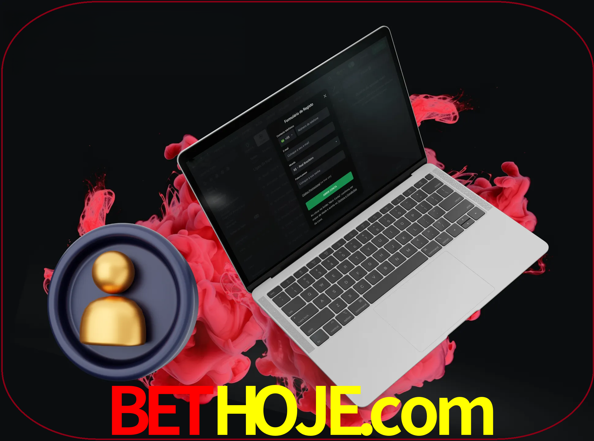 No cabeçalho do site bethoje, clique no botão que o levará a um formulário especial onde terá de introduzir as suas informações actuais.