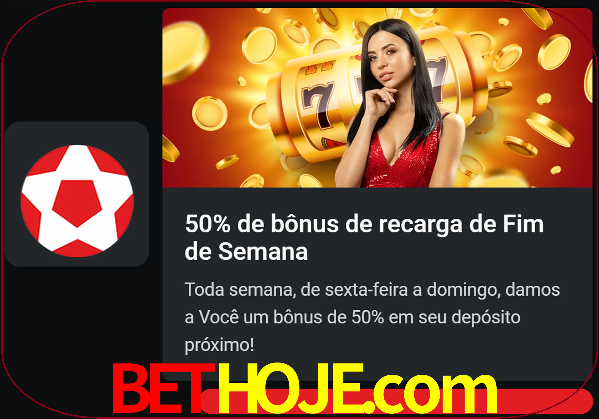 Volte a cada semana para receber novos bônus em dinheiro.