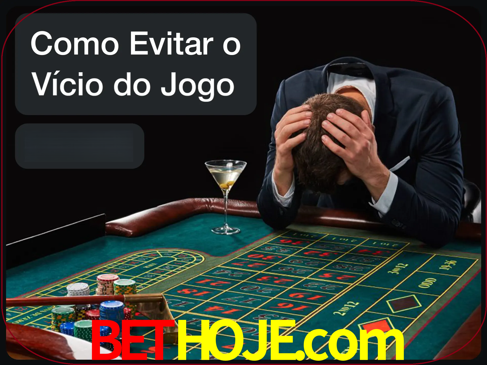 Você é responsável por cada uma de suas apostas.